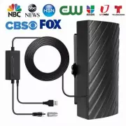 600Mile Digital TV Antenna HDTV Amplified 4k 1080P Indoor Signal Booster Black