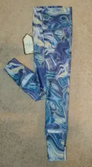 Mika Yoga Leg Warmers "Whirlpool" Print NWT One-Size