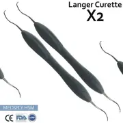 Langer Curette Silicon Handle Periodontal Calculus Tartar Remover Tools X2