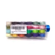 PeavyTailor 25 Pcs/Colors Prewound Embroidery Bobbins 40 Weight Polyester Thread