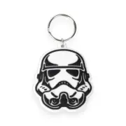 Genuine Star Wars Stormtrooper Helmet Rubber Keyring Key Fob Soldier Lucasfilm