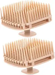 Beavorty 2Pcs Portable Shampoo Brush Exfoliating Scalp Massager for Deep Cleaning and Dandruff Removal Design for Home Gym and Travel Hair Care