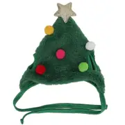 Wenyi Christmas Pet Hat Colorful Christmas Accessories Pet Adjustable Headwear Cute Dog Cat Headwear Green S