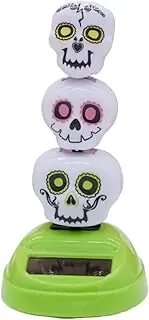 Solar Dancing Toys | 3 Skull Head Cat Dashboard Decorations | Weather-Resistant, Car Interior Accessories, Table Ornament for Indoor Bedroom Living Room Window Sill