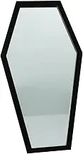 Gothic Curiosities Large Coffin Mirror - 21 Inch Gothic Decor for Bedroom Or Bathroom - Hooks and Hardware Included, Ready to Hang - Pair with Coffin Shelf