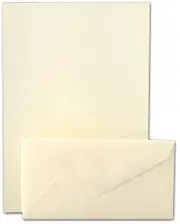Crane & Co. Pearl White Kid Finish Monarch Sheets and Envelope (CS7111)