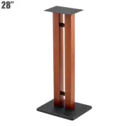 28" Single Floor Speaker Stand Home Theater Surround Sound Universal Cherry Wood