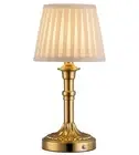 Cordless Portables Table Lamp, LED Fabric Shade Small Desk Lamps, 4000mAh Bat...
