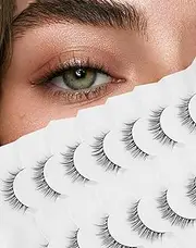 Natural Lashes Natural Eyelashes Short Eyelashes Natural Look False Eyelashes Wispy Eye Lashes Small Lashes Fake Lashes K17