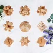 9 Pcs Chinese Brain Teaser Brain Teaser Cube Puzzle Toy Early Educational Toy