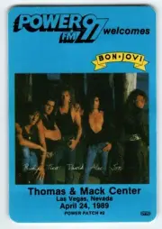 Bon Jovi Backstage Pass 1989 Pop Rock Music Vintage Original Saints and Sinners