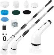 Electric Spin Scrubber Turbo Scrub Cleaning Brush Set Cordless Chargeable 8 Head