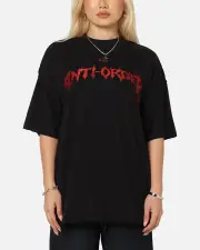 [The Anti Order] The Anti Order Mosh Non Seam T-shirt Black/red - Size XS XS Black/Red