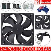 2/4Pcs Usb Cooling Fan Silent Fan Computers Case Pc CPU Case DC 5V Office Seller