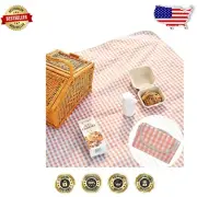 Large Gingham Picnic Blanket, Waterproof & Easy to Clean - Perfect for Families