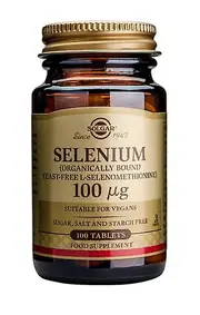Solgar Selenium 100 ug (Yeast-Free Selenium) Tablets, 100