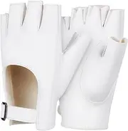 [FOMIYES] 1 Pair Stylish Half Finger Gloves for Women Durable Artificial Fingerless Gloves for Motorcycle Riding Dancing and Costumes Enhanced Dexterity Fashionable Design Multipurpose Use