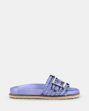 Shelly Shen Zander/Metallic Violet Womens Sandals 41