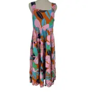 Mister Zimi Romy Dress Size 10 M Pink Hawaiian Floral Midi Summer Sundress NWT