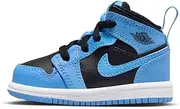 [Nike] Jordan 1 Mid Baby/Toddler Shoes, University Blue, 4 Toddler