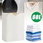 60L Large Laundry Basket Foldable Washing Hamper Storage Basket Waterproof