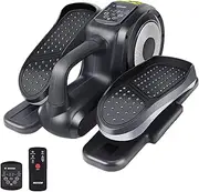 Hodem Under Desk Elliptical Machine Seated Machine Leg Exerciser While Sitting with Massage Pedal/LCD Monitor/Remote Control Elliptical Trainer for Seniors Adults