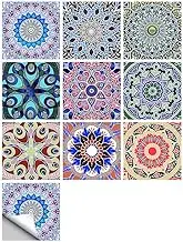 Morbuy Oil Proof 20 PCS Tile Stickers, Waterproof Peel and Stick Backsplash Stick on Tiles Mandala Self Adhesive Wall Tiles PVC Tile Stickers for Kitchen (30x30cm,Mandala 1)