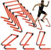8 Pcs Adjustable Speed Training Hurdles 6" 9" 12" Speed Agility Hurdle Jumping T