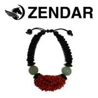 在飛比找momo購物網優惠-【ZENDAR】頂級天然紅珊瑚直側球黑瑪瑙東菱玉球手鍊 12