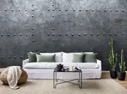3D Riveted metal texture, Vintage, Industrial background Wallpaper,Removable Self Adhesive Wallpaper, Wall Mural,Vintage art,Peel and Stick