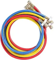 3Pcs Universal AC Charging Hose Set - 0.9m High Pressure Refrigerant Hoses for R22, R410a, R134, R404a - Ideal for HVAC Maintenance, Refrigeration Services, and Automotive Repair