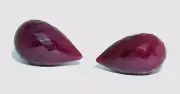2 Natural NO DYE 47.80 Carats Red Ruby Pear Briolette Beads Gems EBS9325/11825