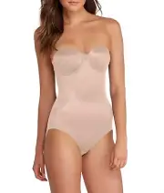 Miraclesuit 261576 Women's Extra Firm Control Strapless Nude Bodysuit Size 34B