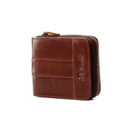 Men Leather Mini Retro Leather Coin Card Holder Wallet