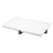 Ladelle Alto Oven To Table Porcelain/Acacia 43cm Sheet Pan w/ Trivet White