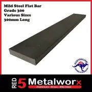 Mild Steel Flat Bar - Various Sizes x 300mm long - Grade 300 (AS3679.1) @ Red 5