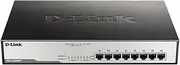 D-Link DGS-1008MP 8-Port Gigabit PoE Unmanaged Network Switch - 140W PoE Budget, Compact Metal Rack Mount, Fanless Design, 802.3at Protocol PoE/PoE+ Support for Superior Performance