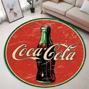 Retro Design Coca Cola Coke Rug, Drink Water Cola Rug, Chair Round Rug