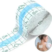 Waterproof Bandage Transparent Film, 10m Dressing Clear Shower Protector Film Adhesive Bandage Tape Wound Protector for Shower Swimm 5cm X 10m