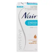 Nair Sensitive Hair Removal Cream 75g for Face & Body Gentle On Skin
