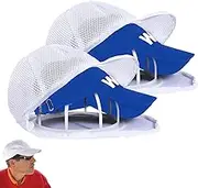 Hat Washer Cage, 2 Pack Baseball Cap Cleaner Holder with Mesh Bags, Ball Cap Washing Cleaner for Washing Machine, Hat Cleaning Protector for Washer/Dishwasher
