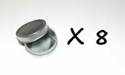 8 X 1-oz Round Slip-On Lid Cover Empty Survival Crafts Storage Tin Can Container