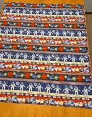 Handmade Astronaut, Planets, & Spaceship Quilt. 43"X 36" Colorful, Adorable NEW!