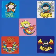 15 Justice League Chibi Large Stickers - Wonder Woman, Flash, Batgirl, Superman