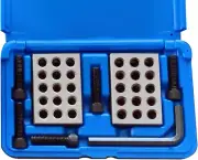 1 X 2 X 3 Inch Blocks Hardened Steel Set 23 Holes 0.0001 Accuracy with Screws He