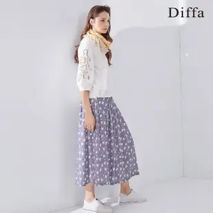 【Diffa】藍白花長裙-女