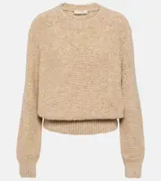 [Loro Piana] Loro Piana Cocooning silk, cashmere, and linen sweater AU 16 beige