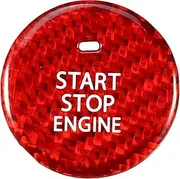 Hihaha Engine Start Stop Button Cover for Mazda 3 Durable Ignition Switch Sticker Red Pack of 1