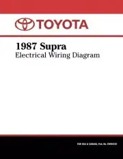 1987 Toyota Supra Wiring Diagrams Schematics Layout Factory OEM
