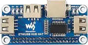 2023 Plug&Play 3X USB 2.0/1.1 Ethernet to RJ45 Hub Extension Board+Micro USB Connecter Set for Raspberry Pi Zero (W/WH)
